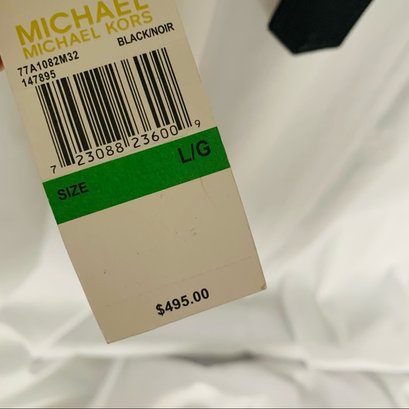 Michael Kors Black Faux Women’s Leather Moto Jkt - Picture 14 of 14